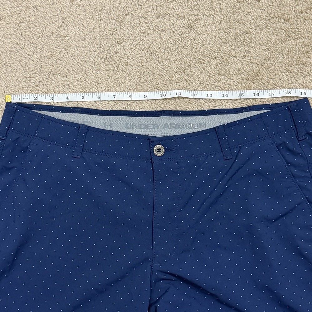 Under Armour Men's HeatGear Loose Golf Shorts Navy Polka Dot Size 40 - Picture 8 of 12